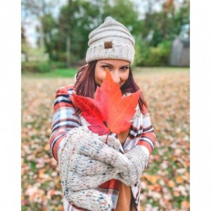 Skullies & Beanies Exclusives Oversized Slouchy Beanie Bundled with Matching Lined Touchscreen Glove - Burgundy - CR193EO2DT5...