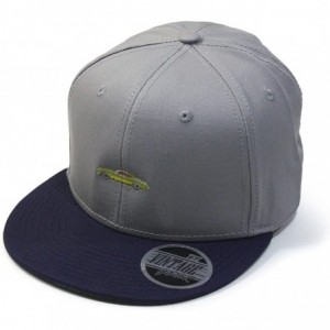 Baseball Caps Premium Plain Cotton Twill Adjustable Flat Bill Snapback Hats Baseball Caps - 70 Navy/Gray - CM12MSJ2JUL $32.58