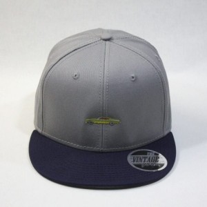 Baseball Caps Premium Plain Cotton Twill Adjustable Flat Bill Snapback Hats Baseball Caps - 70 Navy/Gray - CM12MSJ2JUL $26.73