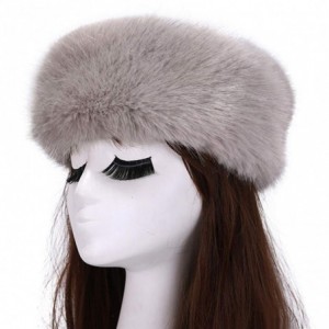 Cold Weather Headbands Women's Faux Fur Headband Winter Earwarmer Earmuff with Stretch-Light Grey - Light Grey - C518L683EQZ ...
