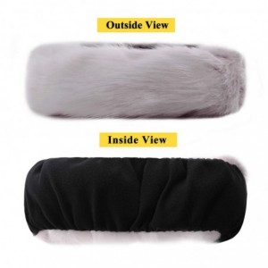 Cold Weather Headbands Women's Faux Fur Headband Winter Earwarmer Earmuff with Stretch-Light Grey - Light Grey - C518L683EQZ ...