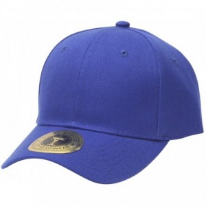 Baseball Caps Structured Hook & Loop Adjustable Hat - Royal - C7183N6UQCL $21.99