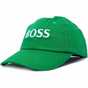 Baseball Caps BOSS Baseball Cap Dad Hat Mens Womens Adjustable - Kelly Green - C818M9LG08A $23.44
