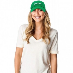 Baseball Caps BOSS Baseball Cap Dad Hat Mens Womens Adjustable - Kelly Green - C818M9LG08A $23.44