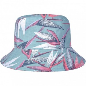 Bucket Hats Fashion Print Bucket Hat Summer Fisherman Cap for Women Men - Light Blue - CR18UGM4D8Q $24.93