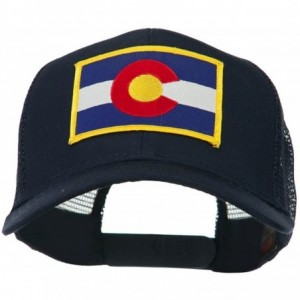 Baseball Caps Colorado Western State Embroidered Patched Mesh Back Cap - Blue - C911ND5P2IB $27.41