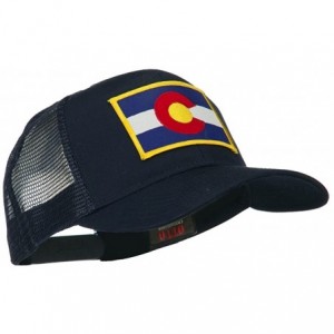 Baseball Caps Colorado Western State Embroidered Patched Mesh Back Cap - Blue - C911ND5P2IB $27.41
