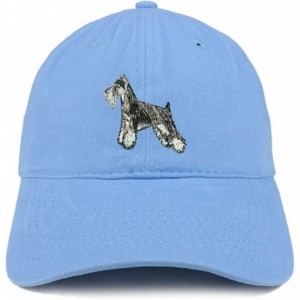 Baseball Caps Miniature Schnauzer Dog Embroidered Soft Cotton Dad Hat - Carolina Blue - CM18G4OX5R2 $38.11