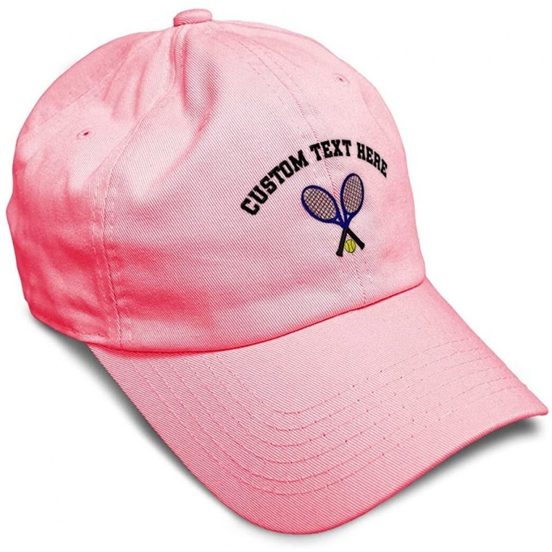 Baseball Caps Custom Soft Baseball Cap Tennis Sports B Embroidery Dad Hats for Men & Women - Coral - C518SIN58Y2 $33.02