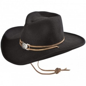 Cowboy Hats Women's Juniper Wool Felt Cowgirl Hat - Rc471159 - Black - C6113EA1GTD $122.72