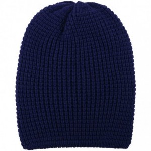 Skullies & Beanies Men's Winter Thick Knit Slouchy Fit Outdoors Ski Beanie Hat - Navy_solid - C6188HW5904 $19.86
