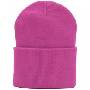 Skullies & Beanies Solid Winter Long Beanie (Comes in Many - Hotpink - CO112JZZXH1 $19.55