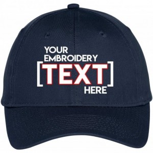 Baseball Caps Custom Embroidered Youth Hat - ADD Text - Personalized Monogrammed Cap - Navy - CE18E5N7CCW $28.00