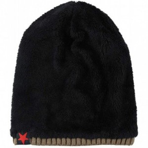 Skullies & Beanies Men Winter Skull Cap Beanie Large Knit Hat with Thick Fleece Lined Daily - N - Coffee - CX18ZGXMXUR $28.22