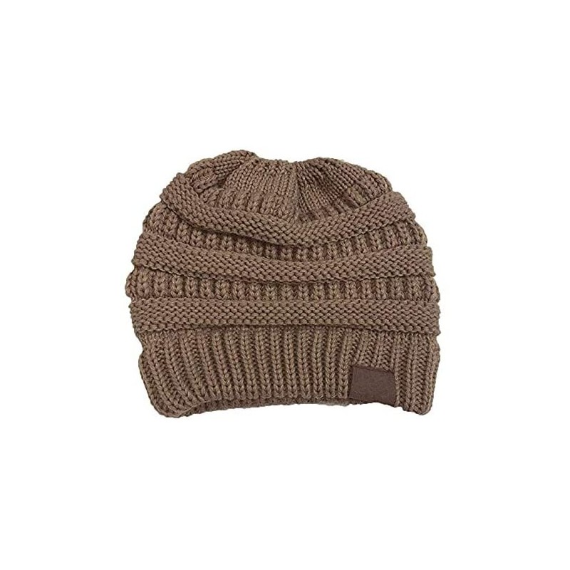 Skullies & Beanies Women Fashion Casual Crochet Knit Hats Skullies Beanie Hat Winter Warm Cap Skullies & Beanies - Khaki - CB...