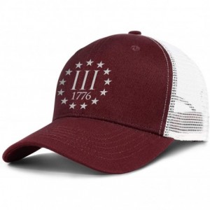 Baseball Caps Trucker Hat for Men's Wouxded Warrior Adjustable Sports Vintage Hat - Burgundy-105 - CZ18WL4927T $32.60