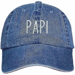 Baseball Caps Papi Dad Hat - Denim (Papi Dad Hat) - C218EY9XTH4 $32.77