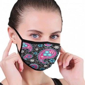 Balaclavas Colorful Dog Paw Print Black Washable Face Mask with Adjustable Straps Mask for Kids Man and Woman - 27 Black - C4...
