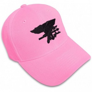 Baseball Caps Custom Baseball Cap Navy Seal Black Logo Embroidery Dad Hats for Men & Women - Soft Pink - CS18SG3QK3S $20.36