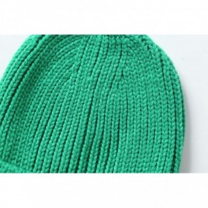 Skullies & Beanies Women Men Skull Hat Winter Cuff Beanie Soft Warm Knit Cap Watch Hat - Green - CZ18ZK2K9TA $19.91