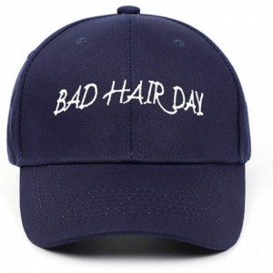 Baseball Caps Bad Hair Day Letter Embroidered Curved Adjustable Baseball Cap- Love Hat-Cotton Cap - Navy - CN199LN52NU $23.94