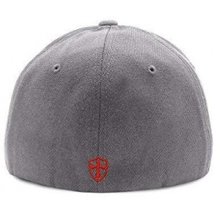 Baseball Caps Crusader Knights Templar Cross Baseball Hat - Grey / Red - CW12LG3RYH3 $44.95
