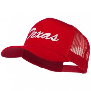 Baseball Caps Mid States Texas Embroidered Mesh Back Cap - Red - CE11MJ3Q0EX $40.79