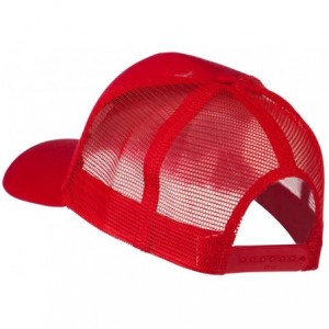 Baseball Caps Mid States Texas Embroidered Mesh Back Cap - Red - CE11MJ3Q0EX $40.79
