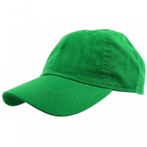 Baseball Caps Baseball Caps 100% Cotton Plain Blank Adjustable Size Wholesale LOT 12 Pack - Kelly Green - CE183M4I5MZ $61.87