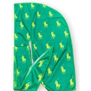 Skullies & Beanies Silky Designer Durag - (Multiple Designs) - 360 Waves - Green/Yellow Polo - CO19204LTN2 $45.12