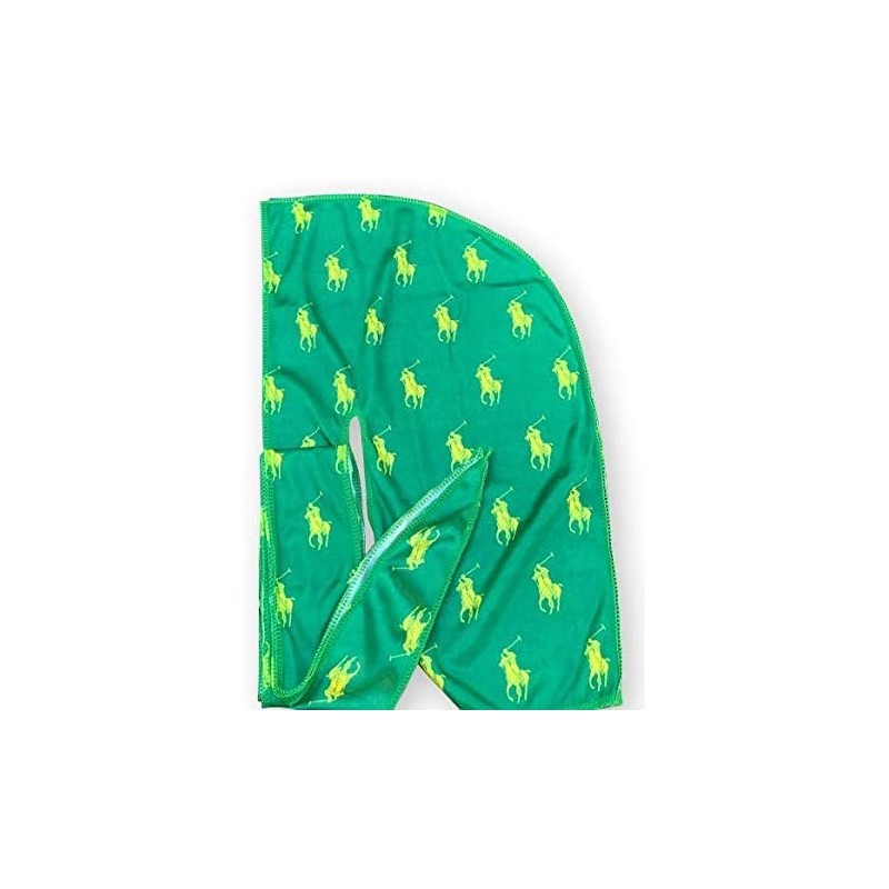 Skullies & Beanies Silky Designer Durag - (Multiple Designs) - 360 Waves - Green/Yellow Polo - CO19204LTN2 $45.12