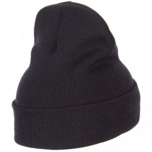 Skullies & Beanies Word of Daddy Embroidered Long Beanie - Navy - CE18K2RYN7G $37.74