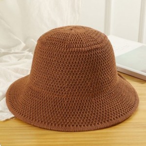 Sun Hats Women Sun Protection Hat Knitting Hollow Out Bucket Cotton Summer Travel Cap Hiking Boonie Fedora Hats UPF 50+ - CH1...
