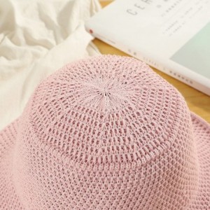 Sun Hats Women Sun Protection Hat Knitting Hollow Out Bucket Cotton Summer Travel Cap Hiking Boonie Fedora Hats UPF 50+ - CH1...