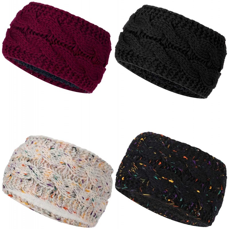 Cold Weather Headbands Pieces Headband Braided Crochet Confetti - CB18Z2ZUIMR $21.80