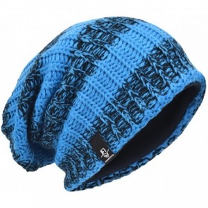Skullies & Beanies Men's Cool Cotton Beanie Slouch Skull Cap Long Baggy Hip-hop Winter Summer Hat - Stripe-blue - C4183LOHQ4G...
