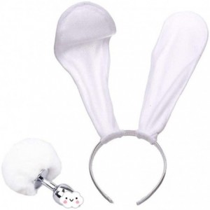 Headbands Plush Trainer Kits Stainless Steel Bunny Toy with Tail Set - White - CD18XII2X3R $36.51
