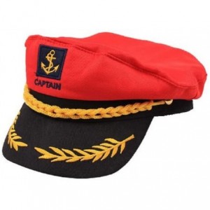 Baseball Caps Sailor Ship Yacht Boat Captain Hat Navy Marines Admiral Cap Hat - Red - CC18GIYSEAR $19.43
