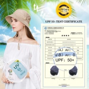 Bucket Hats Bucket Cord Sun Summer Beach Hat Wide Brim for Women Foldable UPF 50+ - 89024_khaki - CX17YWROYRC $35.21