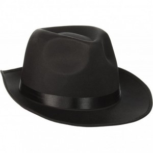 Fedoras Men's Deluxe Adult Fedora Hat - Black - CX1155V8EEP $50.66