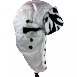 Bomber Hats Winter Trooper- Trapper- or Hunting Hat Faux Fur Zebra Trim - CD127OUZIWZ $27.88