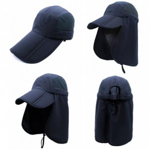 Sun Hats Neck Face Flap Outdoor Cap UV Protection Sun Hats Fishing Hat Quick-Drying UPF50+ - Deep Blue - CF17Z3YG6XG $29.74