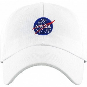 Baseball Caps Vintage NASA Insignia Dad Hat Collection Baseball Cap Polo Style Adjustable Worm - CO183NQ3WGX $21.43