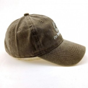 Baseball Caps Embroidered Baseball Cap Denim Hat for Men Women Adjustable Unisex Style Headwear - A-natural - CQ18ACDL7OI $25.40