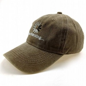 Baseball Caps Embroidered Baseball Cap Denim Hat for Men Women Adjustable Unisex Style Headwear - A-natural - CQ18ACDL7OI $25.40