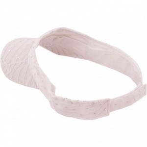 Visors Women's Glitter Sequin Visor Hat - Pink - CJ118Q5G1K1 $18.47