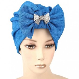 Skullies & Beanies Womens Bowknot Turban Headwear Puggaree - Royal Blue6 - CA18H05USCL $26.43