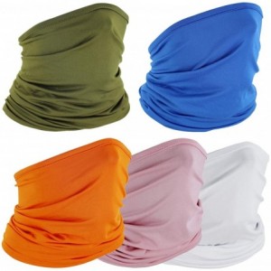 Balaclavas 5Pack Neck Gaiter Neck Scarf Breathable Balaclava UV Dust Protection for Cycling Hiking Fishing - CU197XMORH5 $43.48