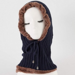 Skullies & Beanies Infinity Crochet Thickening Slouchy - Navy - C018KH903IW $19.15