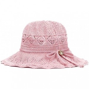 Sun Hats Sun Hat for Women Girls Large Wide Brim Straw Hats UV Protection Beach Packable Straw Caps - Dark Beige(s1) - C018TW...